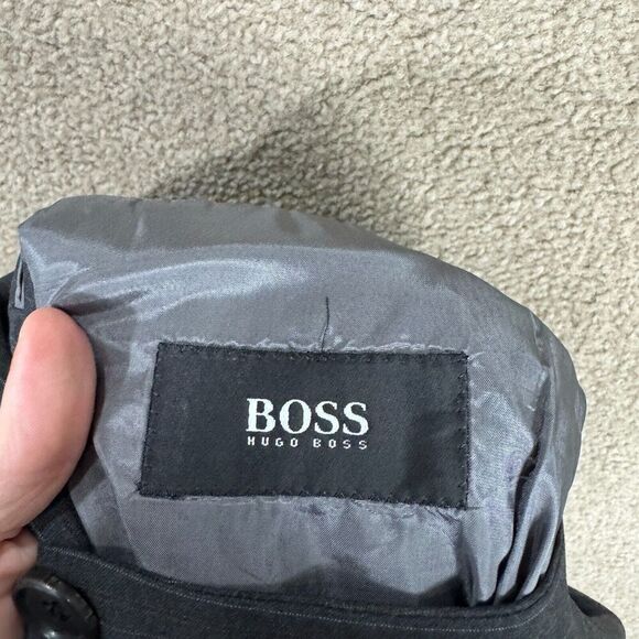 Hugo Boss Einstein Sigma Sport Coat‎ Mens 38 Gray Stripe Wool Blazer Suit Jacket - Picture 10 of 11